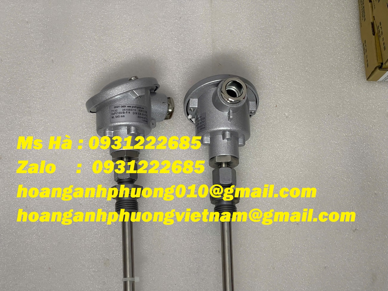 Cảm biến công nghiệp 2xPt100/B-F/4 DIN EN 60751 graff 7132